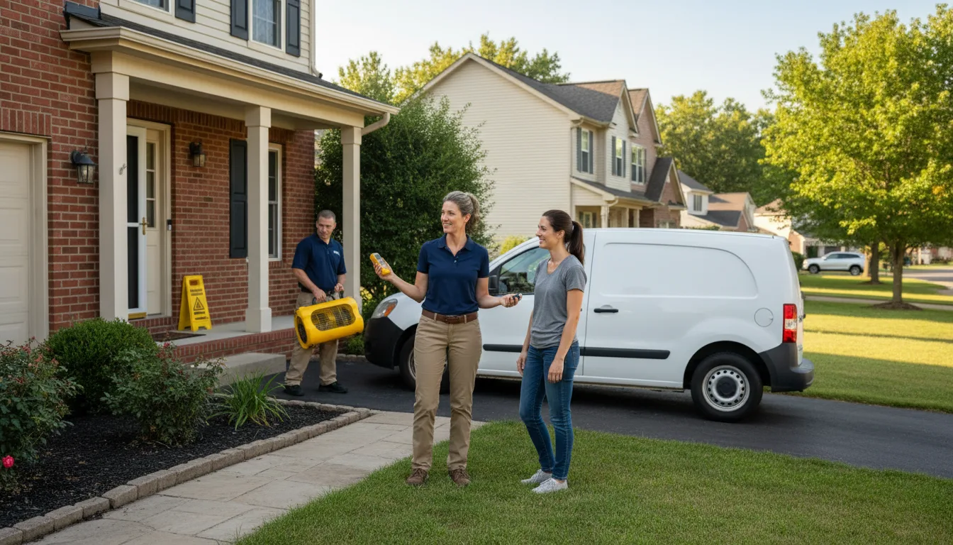 Residential water damage restoration in Enochs, TX